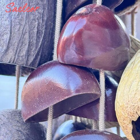 Seed Shell Hand Rattle 4 Kinds of 53 Pure Natural Nut Shells Sound Healing Instruments for Sound Healing and Mindfulness Meditation in Saudi Arabia