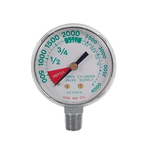 Chrome Plated 4000 PSI Oxygen Pressure Gauge – 2 Inch, NPT 1/4 Connection in Saudi Arabia