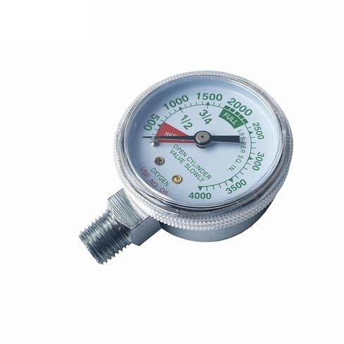 Chrome Plated 4000 PSI Oxygen Pressure Gauge – 2 Inch, NPT 1/4 Connection in Saudi Arabia