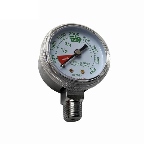 Chrome Plated 4000 PSI Oxygen Pressure Gauge – 2 Inch, NPT 1/4 Connection in Saudi Arabia