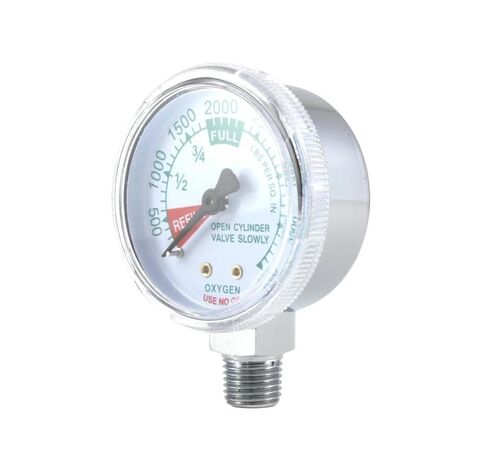 Chrome Plated 4000 PSI Oxygen Pressure Gauge – 2 Inch, NPT 1/4 Connection in Saudi Arabia