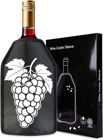 Insulated Wine Bottle Chiller Sleeve, Portable Wine Cooler for Temperature Control (White Grape) in Saudi Arabia