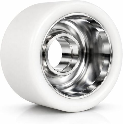 Bont Ultraglide Indoor Roller Skate Wheels, 63mm x 44mm 96A, Speed, Jam & Rink Skating, Aluminum Hub (White,4-Pack) in Saudi Arabia