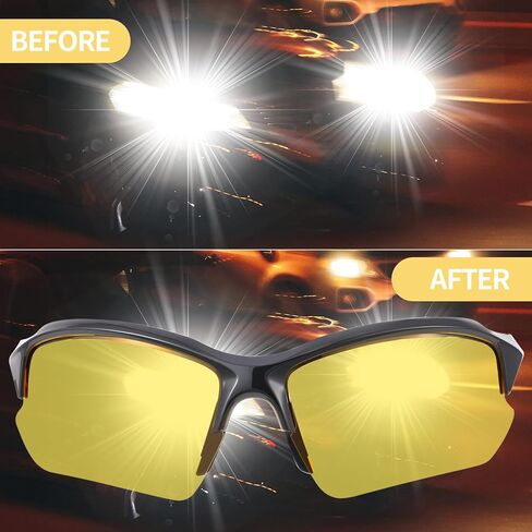 JATEBI 4 Pack Yellow Polarized Night Vision Glasses Fashion Adults Driving Night Glasses Anti Glare Reflective for Sport Cycling in Saudi Arabia