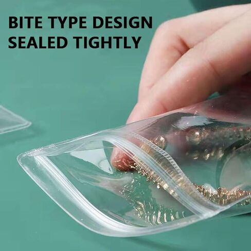 Small Plastic Bags, 100 Pcs Mini Baggies, Clear Plastic Jewelry Thick Self Sealing PVC Bags, Resealable Poly Baggies for Pill, Beads, Screws, Packaging (2x2.8") in Saudi Arabia
