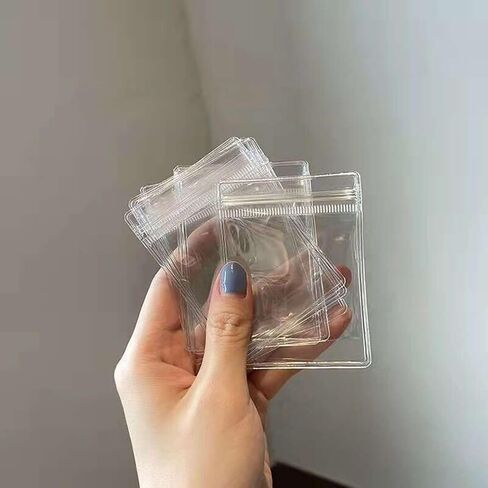 Small Plastic Bags, 100 Pcs Mini Baggies, Clear Plastic Jewelry Thick Self Sealing PVC Bags, Resealable Poly Baggies for Pill, Beads, Screws, Packaging (2x2.8") in Saudi Arabia