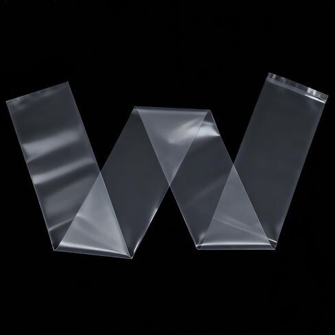 100 Pack 4 x 40 Inch Clear Plastic Poly Bags 2.3 Mil Long Narrow Flat Open Bags, Poster Sleeves for Posters, Artwork, Documents Storage, Anti-dust and Waterproof Storage for Office in Kuwait