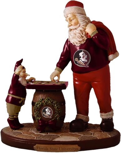 The Memory Company NCAA Team Logo Checkerboard Santa Figurine in Saudi Arabia