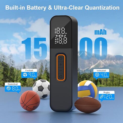 Ball Pump for Sports Balls, Portable Electric Ball Pump with 2 Needles &1 Air Nozzle, Digital Display Pressure Gauge, Fast Inflation, Sports Air Pump for Basketball Soccer Football Volleyball in Kuwait