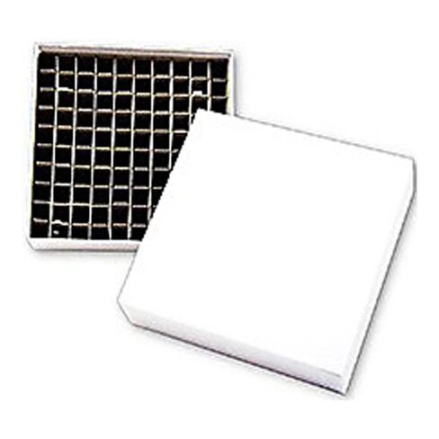 FBZ-2100WW Freezer Box with 100 Place Divider, No Drain Holes, 5-1/4" Length, 5-1/4" Width, 2" Height, White, Pack of 10 in Saudi Arabia