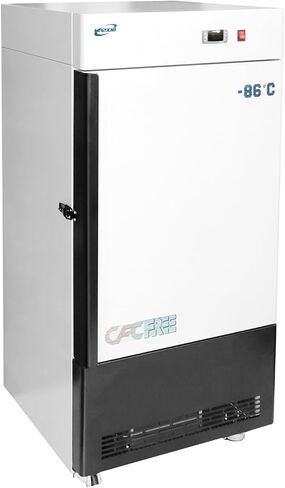 HNZXIB -123℉ Ultra Low Temperature Freezer 80L, Digital Display, Automatic Overtemperature Alarm, Accurate Temperature Control for Laboratory Samples Storage in Kuwait