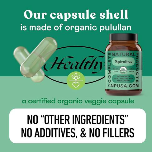 Pure Hawaiian Blue Green Spirulina Powder Capsules - 470mg Capsules 100 Pills, Non GMO, Natural in Saudi Arabia