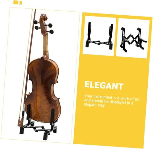 Toyvian Foldable Violin Stand Black Stable Musical Instrument Rack for Fiddle Display Easy Installation and Removal Floor Holder for Secure Storage in Saudi Arabia