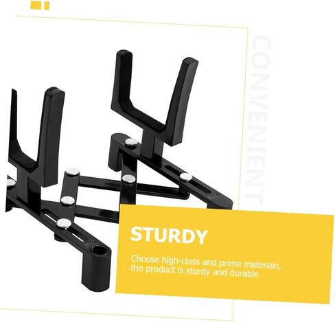 Toyvian Foldable Violin Stand Black Stable Musical Instrument Rack for Fiddle Display Easy Installation and Removal Floor Holder for Secure Storage in Saudi Arabia