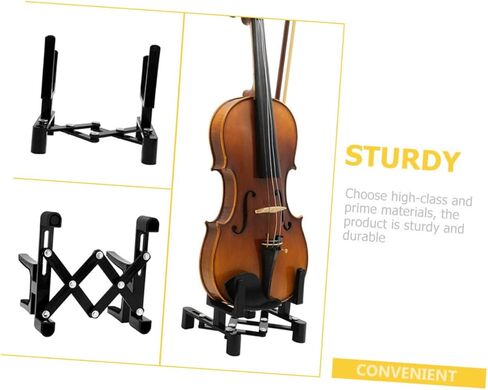 Toyvian Foldable Violin Stand Black Stable Musical Instrument Rack for Fiddle Display Easy Installation and Removal Floor Holder for Secure Storage in Saudi Arabia