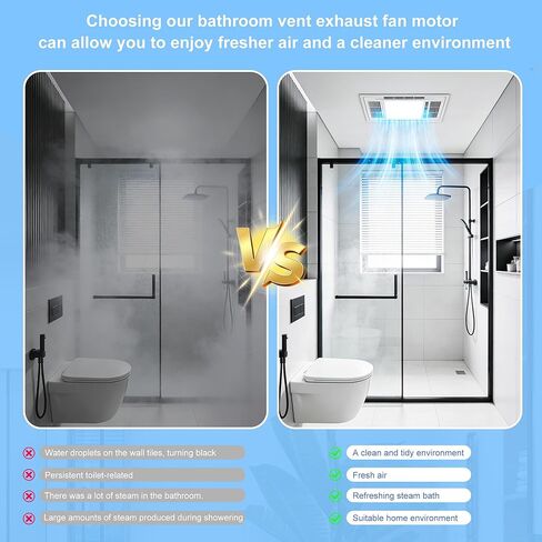 Bathroom Vent Exhaust Fan Motor Replacement Electric Motors Kit, Compatible for Nutone Broan Uppco Quiet Exhaust Vent Fan Motor 50CFM 3000RPM 120V, 1.5 Sones SM550 with Blower Wheel in Kuwait