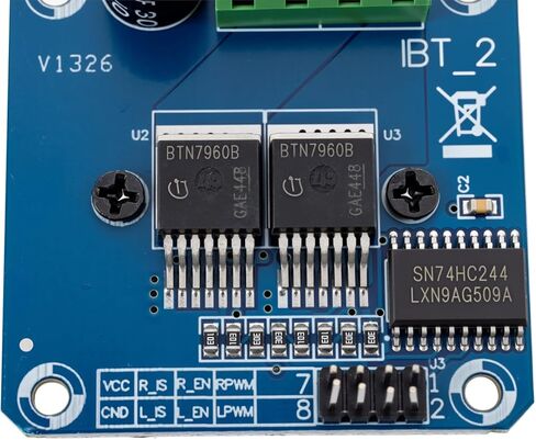 2-Piece Set of BTS7960 43A High-Power Motor Driver Modules, Ideal for Arduino with Current Limiting Function and Suitable as Smart Car Driver Modules in Kuwait