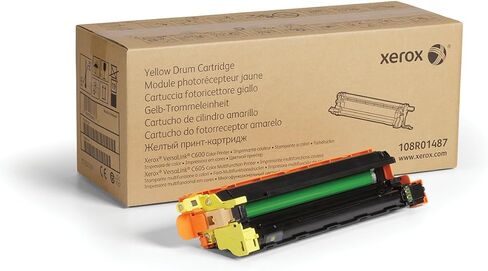Xerox Genuine Yellow Drum Cartridge 108R01487-40 000 Pages for Use in Versalink C600/C605 Toner, Extra High Capacity in Saudi Arabia