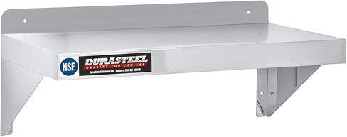 DuraSteel Stainless Steel Shelf - 24 Inch Wide x 12 Deep Commercial NSF Mounted Metal Wall Shelf Pantry Organizer Garage Storage Shelves - Rack Shelving Restaurant Kitchen Units Laundry Utility Room in Kuwait
