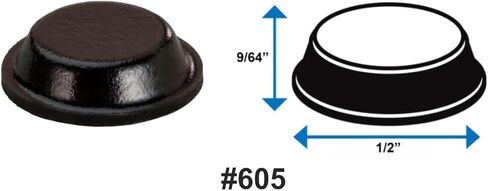 Framer Supply Decor Bump-Its – 1/2" Black Round Self-Stick Silicone Rubber Bumpers, Cabinet & Furniture Pads, 1,000/Case in Kuwait