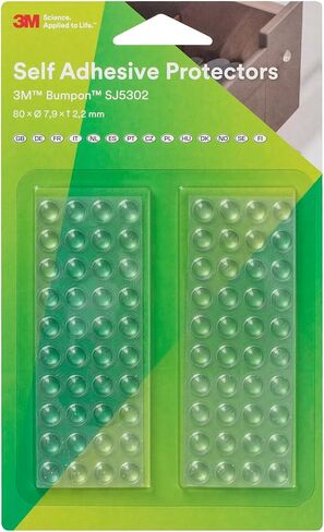 3M Bumpon Self-Adhesive Protectors Hemisphere, 0.312 in. Width x 0.085 in. Thick (Clear) / Retail-Packaged in Saudi Arabia