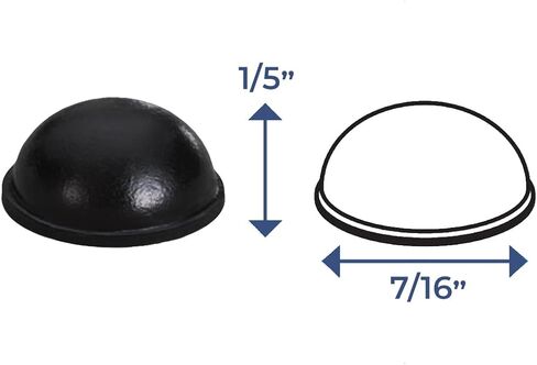 Framer Supply Decor Bump-Its – 1/2" Black Hemisphere Self-Stick Silicone Rubber Bumpers, Drawer Stops & Wall Protectors, 1,000/Case in Kuwait