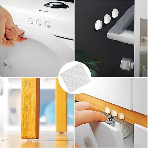 200 Piece Clear Self-Adhesive Bumpers, 1/2-inch Round Protectors for Cabinet Doors in Saudi Arabia