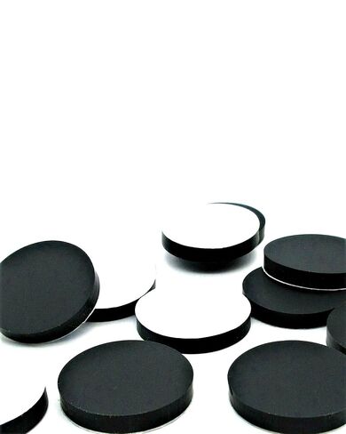 1" D Black Silicone Rubber Feet Self Adhesive - Round Rubber Feet Self Stick Bumper Pads Black Rubber Bumpers Self Adhesive Rubber Spacer Adhesive Rubber Feet for Laptops Computers (12) in Kuwait