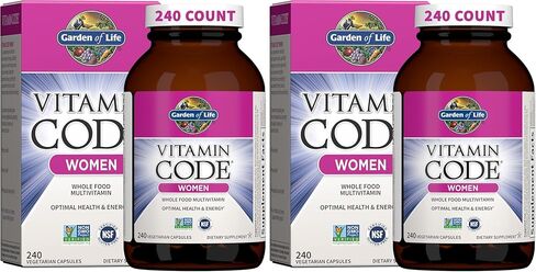 Garden of Life Multivitamin for Women, Vitamin Code Women's Multi - 120 Capsules, Whole Food Womens Multi, Vitamins, Iron, Folate not Folic Acid & Probiotics for Womens Energy, Vegetarian Supplements in Saudi Arabia