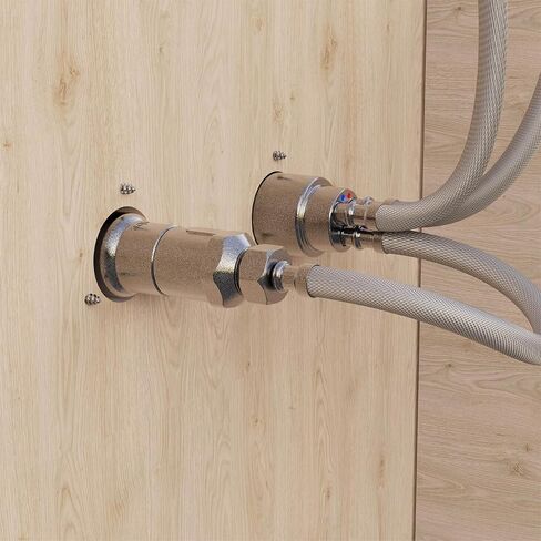 aquor صمام خلط المرافق، صمام خلط ثرموستاتي مدمج G1/2 بوصة مع التحكم في درجة الحرارة الساخنة / الباردة، إقران صنبور للقوارب، البحرية، ودش خارجي RV، الفولاذ المقاوم للصدأ in Kuwait