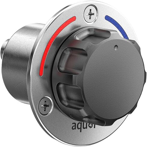 aquor صمام خلط المرافق، صمام خلط ثرموستاتي مدمج G1/2 بوصة مع التحكم في درجة الحرارة الساخنة / الباردة، إقران صنبور للقوارب، البحرية، ودش خارجي RV، الفولاذ المقاوم للصدأ in Kuwait