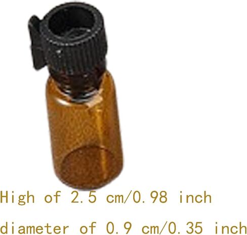 120 Pcs 0.5ml Amber Glass Vials With Lids Mini Perfume Sample Bottles Fragrance Sample Vial Tube Essential Oil Aromatherapy Vials in Kuwait