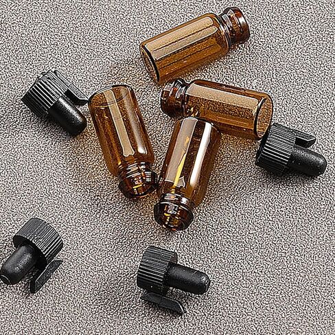 120 Pcs 0.5ml Amber Glass Vials With Lids Mini Perfume Sample Bottles Fragrance Sample Vial Tube Essential Oil Aromatherapy Vials in Kuwait