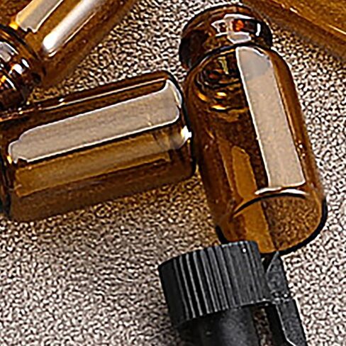 120 Pcs 0.5ml Amber Glass Vials With Lids Mini Perfume Sample Bottles Fragrance Sample Vial Tube Essential Oil Aromatherapy Vials in Kuwait