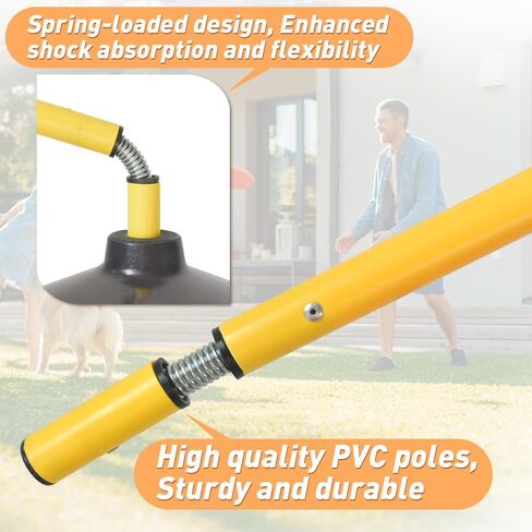 Adjustable Agility Training Poles with Carry Bag - Rebound Tumbler Design, Weighted Rubber Base, Detachable Speed Training Sticks, Slalom Drills, Ball Control Training, Indoor Outdoor in Kuwait