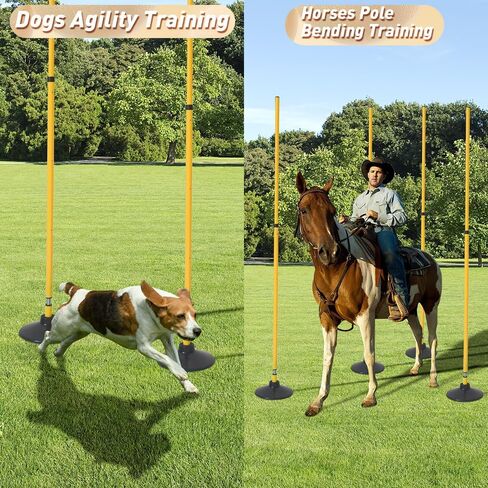 Adjustable Agility Training Poles with Carry Bag - Rebound Tumbler Design, Weighted Rubber Base, Detachable Speed Training Sticks, Slalom Drills, Ball Control Training, Indoor Outdoor in Kuwait