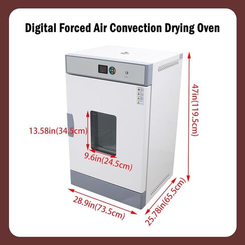 Digital Forced Air Convection Drying Oven Lab Blast Drying Oven Industrial Drying Baking Heat Treatment Intelligent Temperature Control 220V 3KW 210L in Kuwait