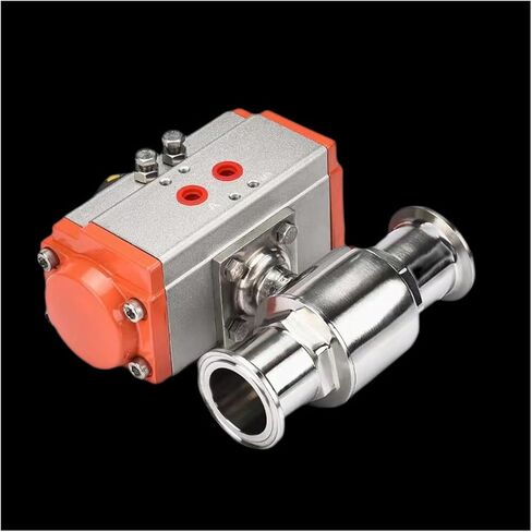 19mm 304 stainless steel sanitary ball valve clamp type quick release ball valve with double acting cylinder in Saudi Arabia