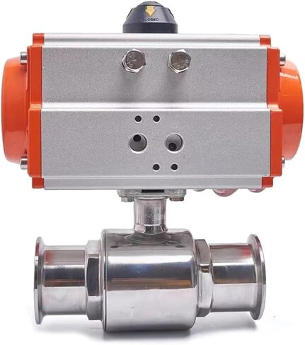 19mm 304 stainless steel sanitary ball valve clamp type quick release ball valve with double acting cylinder in Saudi Arabia
