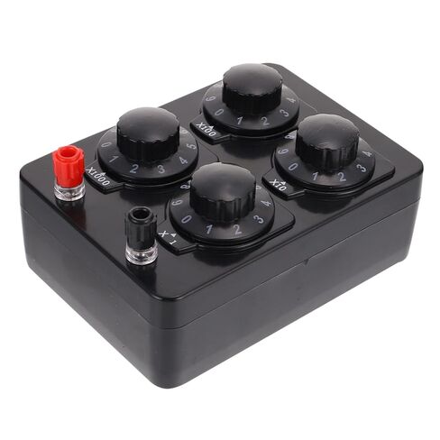 Resistance Box Variable Ohm Resistor Educational Instrument Plastic Material Safe for Boys and Girls in Kuwait
