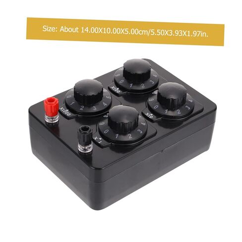 Resistance Box Variable Ohm Resistor Educational Instrument Plastic Material Safe for Boys and Girls in Kuwait