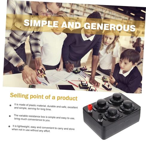 Resistance Box Variable Ohm Resistor Educational Instrument Plastic Material Safe for Boys and Girls in Kuwait
