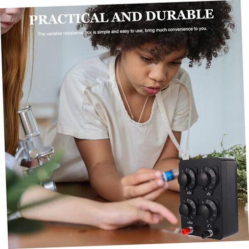 Resistance Box Variable Ohm Resistor Educational Instrument Plastic Material Safe for Boys and Girls in Kuwait