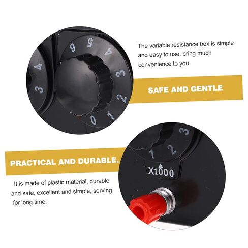 Resistance Box Variable Ohm Resistor Educational Instrument Plastic Material Safe for Boys and Girls in Kuwait