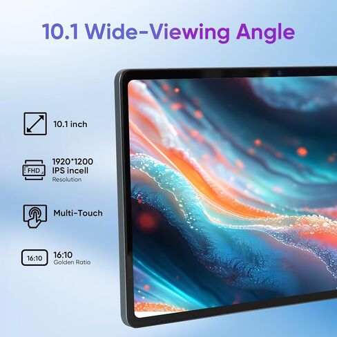 تابلت weelikeit Android 13 مقاس 10 بوصات، تابلت ثماني النواة، ذاكرة الوصول العشوائي 6 جيجا بايت، 128 جيجا بايت ذاكرة الوصول العشوائي، AX WiFi6 Android Tablet PC مع شاشة IPS 10.1 بوصة، كاميرا مزدوجة، BT5.0، 6000 مللي أمبير، أحدث جهاز لوحي - أزرق in Kuwait