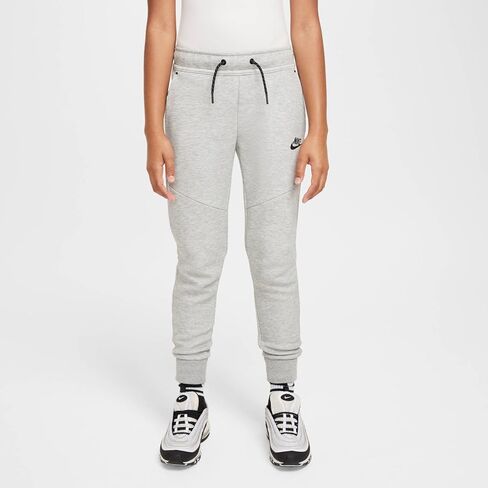 Nike Sportswear Tech Fleece Big Kids' Joggers (HV5869-063, Dark Grey Heather/Black/Black) Size Small in Saudi Arabia