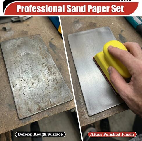 32Pcs Sanding Sponge Kit, 180-3000 Grit Foam Sanding Block with Sand Paper, Reusable Wet/Dry Fine Sandpaper for Wood, Metal, Auto, Jewelry, Musical Instruments, DIYers in Kuwait