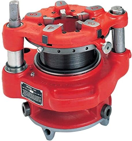 RIDGID 36620 141 NPT خيط متراجع لأنابيب 2 1/2 بوصة إلى 4 بوصة، قابض فكي مدمج، تروس مغلقة بالكامل، أحمر in Saudi Arabia