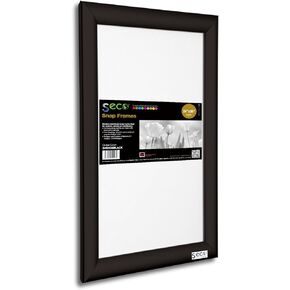 SECO Front Load Easy Open Snap Poster/Picture Aluminum Frame, 24 x 36 Inches - Black