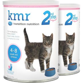 Pet-Ag KMR 2nd Step Kitten Weaning Food - 14 oz, Pack of 2 - Powdered Kitten Weaning Formula with DHA, Natural Milk Protein, Vitamins & Minerals for Kittens 4-8 Weeks Old - Easy to Digest